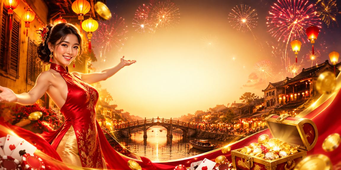 Không khí lễ hội bài bài tại Hội An với người chơi tụ tập đông vui, gợi lên trải nghiệm giải trí cộng đồng tại Việt Nam